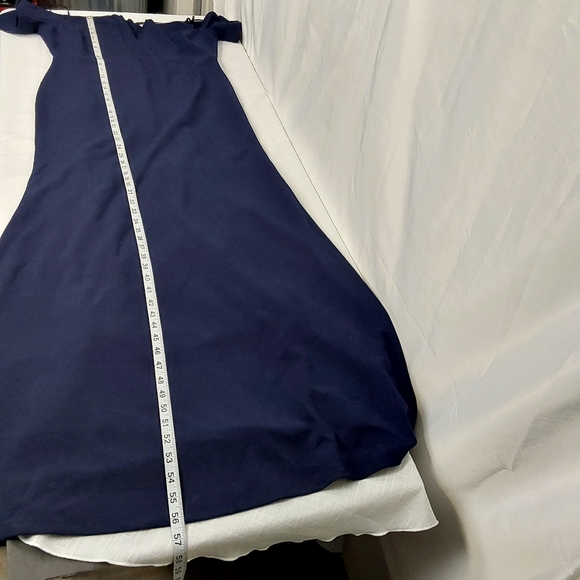 Lulus Lynne Navy Blue Off-the-Shoulder Maxi Dress - Picture 9 of 9